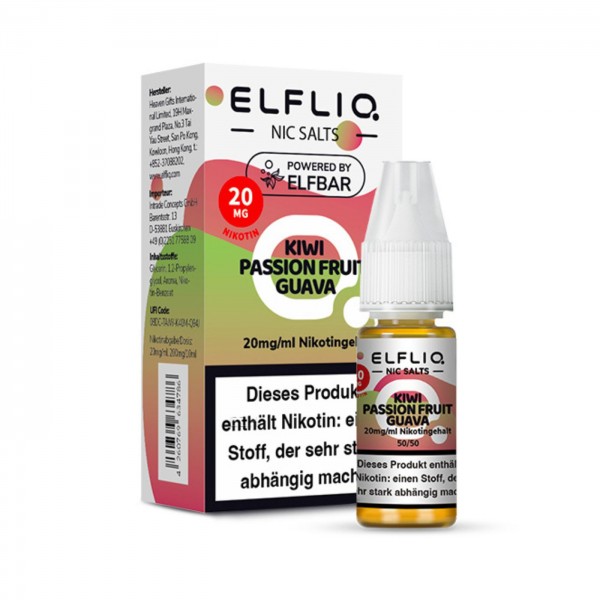 ELFBAR Elfliq Kiwi Passionfruit Guava Nikotinsalz Liquid 10ml