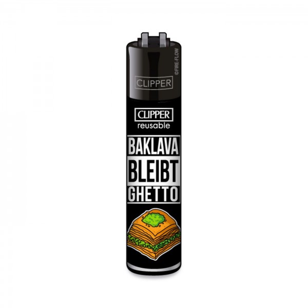 CLIPPER Feuerzeug Jugendwort #7 Baklava bleibt Ghetto