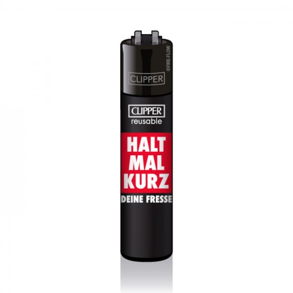 CLIPPER Feuerzeug Slogan #39 Halt mal kurz