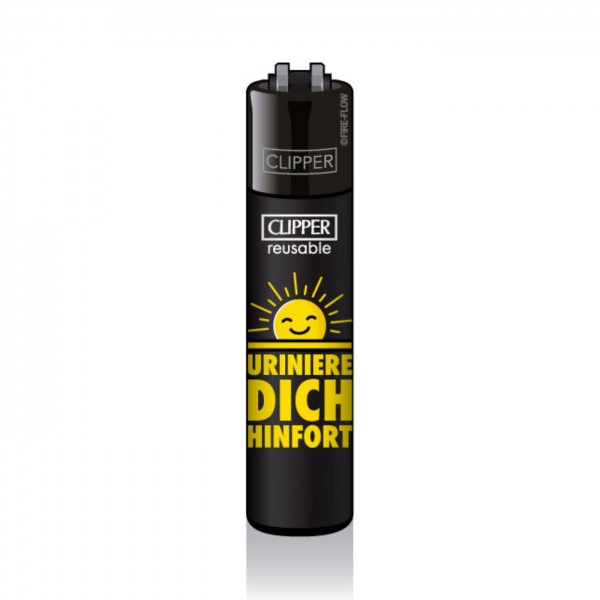 CLIPPER Feuerzeug Slogan #39 Uriniere dich hinfort