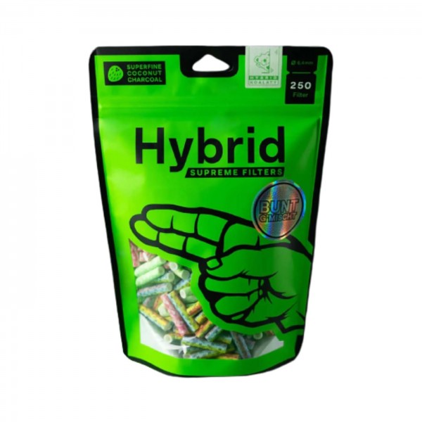 Hybrid Supreme Aktivkohlefilter 6,4 mm 250er Beutel bunt
