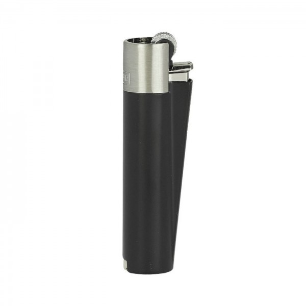 CLIPPER Feuerzeug Metal Large Black & Silver