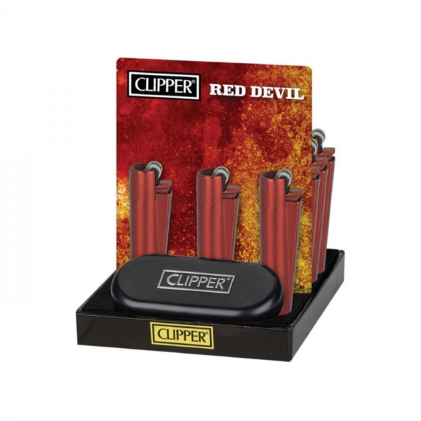 CLIPPER Feuerzeug Metal Large Red Devils