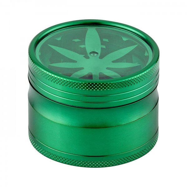 Super Heroes Aluminium Grinder Hanf grün Ø 63mm 4-tlg.