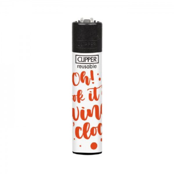 CLIPPER Feuerzeug Wineabulous "Oh! Look it Wine o'clock"