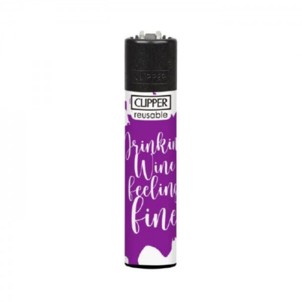 CLIPPER Feuerzeug Wineabulous "Drinking Wine feeling fine"