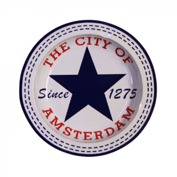 Blue Star Metal Ashtray "City of Amsterdam"