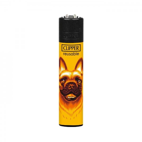 CLIPPER Feuerzeug Hunde gelb