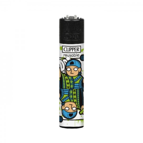 CLIPPER Feuerzeug Poker Weed Bube