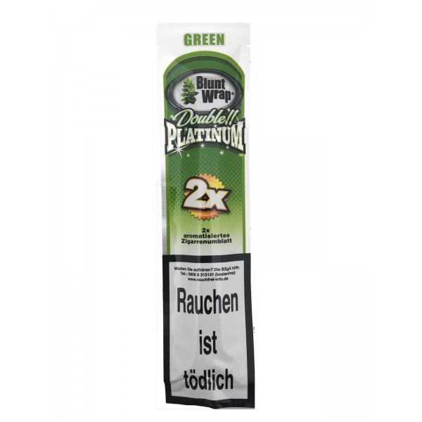 Blunt Wrap Double Platinum Green 25 x 2 Box