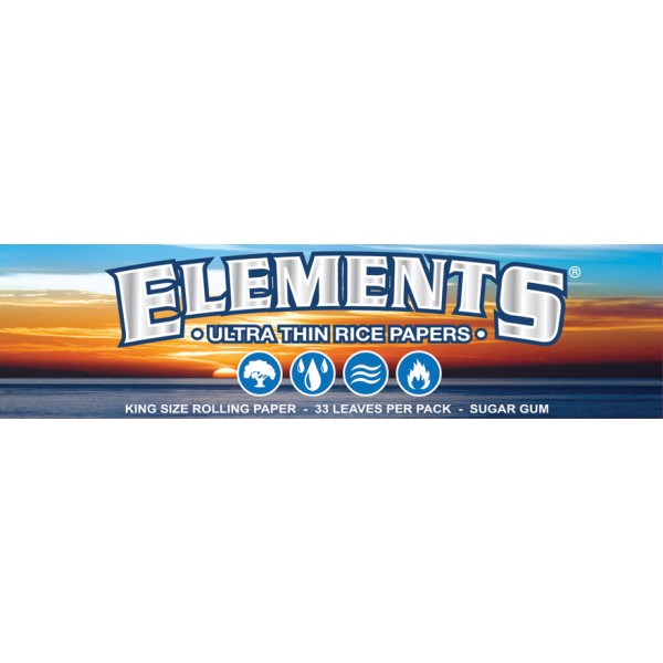 ELEMENTS King Size Slim Papers, 50er Box