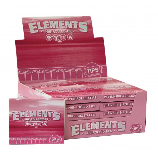 ELEMENTS Pre-Rolled Tips Pink 20er Packung
