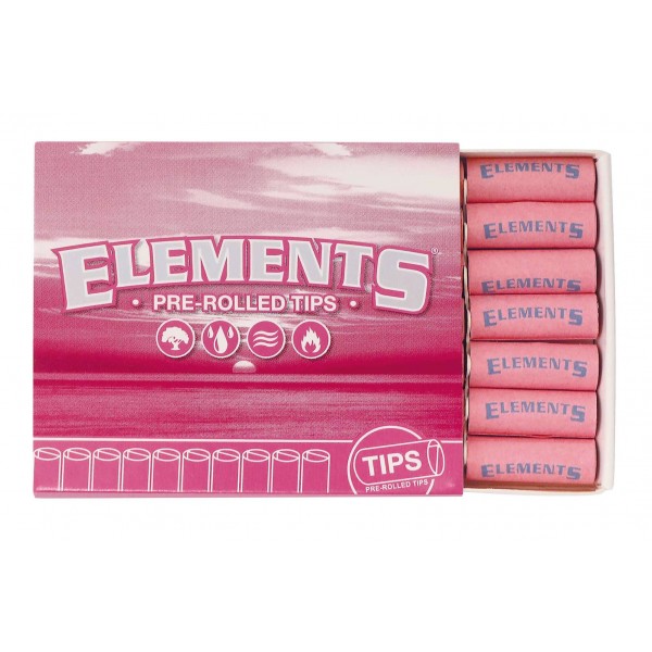 ELEMENTS Pre-Rolled Tips Pink 20er Packung