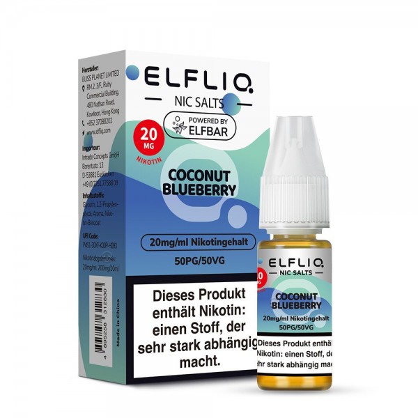 ELFBAR Elfliq Coconut Blueberry Nikotinsalz Liquid 10ml