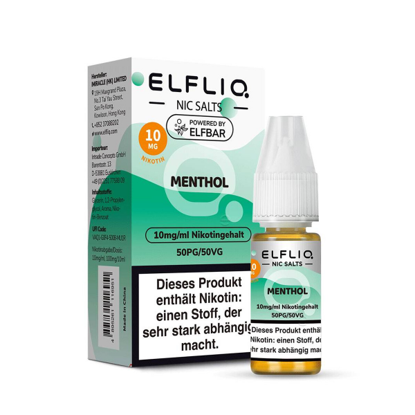 ELFBAR Elfliq Menthol Nikotinsalz Liquid 10ml