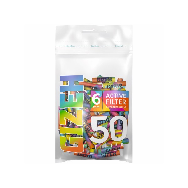 GIZEH RAINBOW Active Filter 6mm 50er