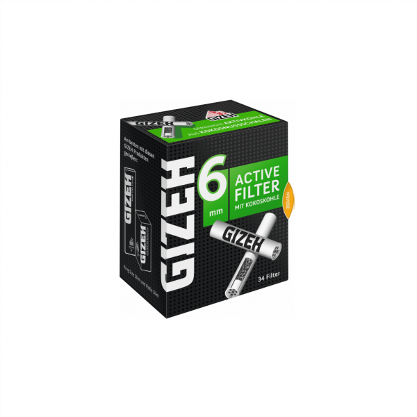 GIZEH Black Active Filter 6 mm 10er Großpackung