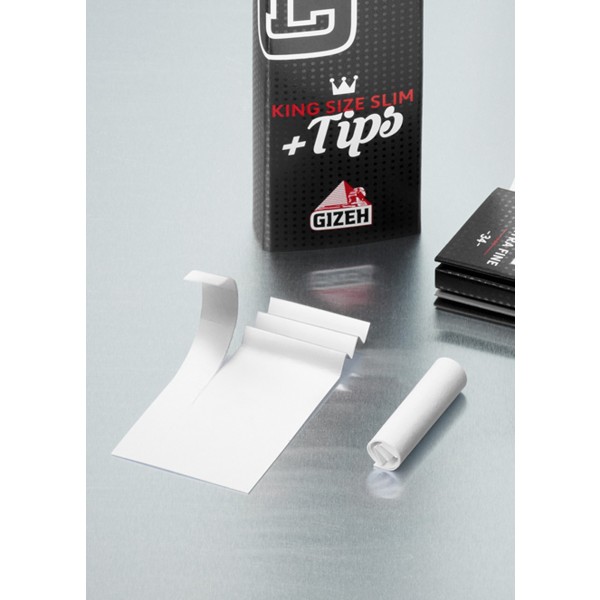 Gizeh Black Extra Fine King Size Papers + Tips mit Magnet 26 er Box Detail