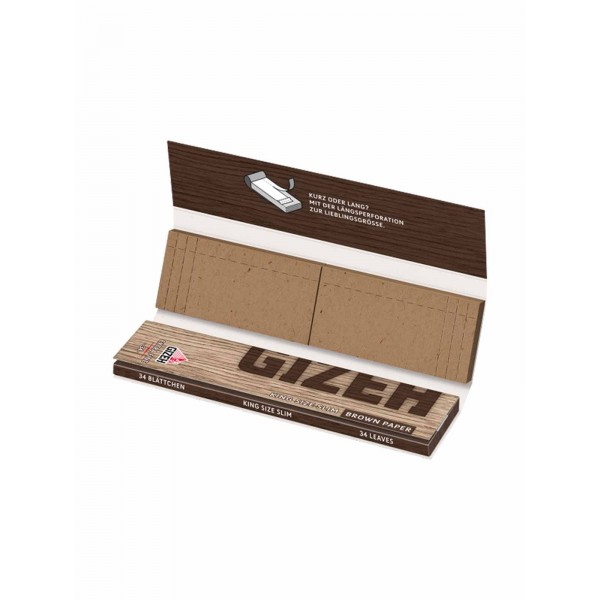 Gizeh Brown King Size Slim + Tips 26er Großpackung