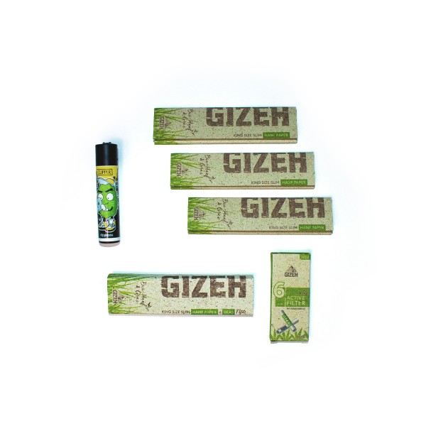 Gizeh Hanf & Gras Set + 1 Clipper Gratis