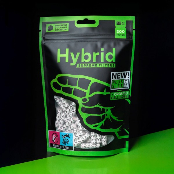 Hybrid Supreme Aktivkohlefilter Plus Size 8,2 mm 200er Beutel
