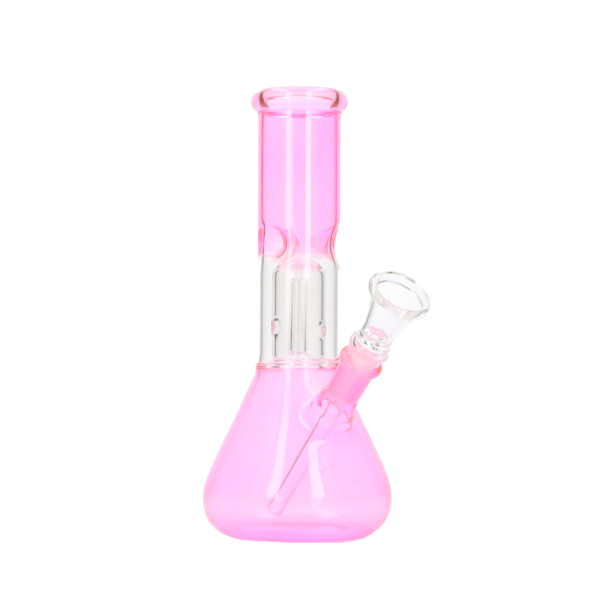 Glasbong Ice + Perkolator Konisch Transparent Pink