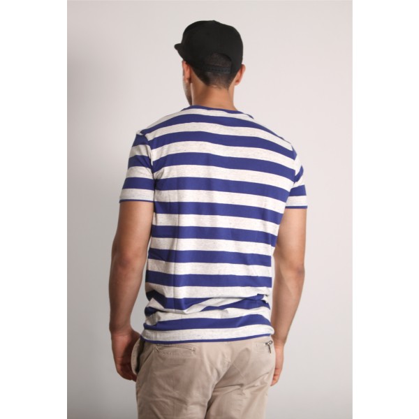 PANUU Harlem Tee (Streifen navy), T-Shirt Back