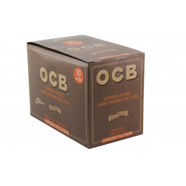 OCB Virgin Filter Unbleached Slim 6 mm 10er Großpackung