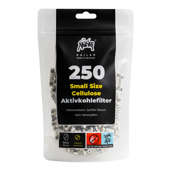 Kailar Aktivkohlefilter weiß 5,9 mm 250er Tüte