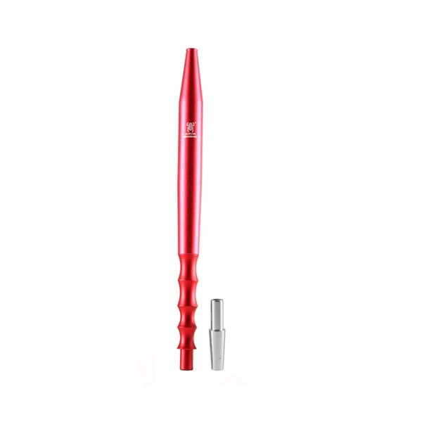 Kaya Shisha Aluminium Mundstück Schlauchanschluss-Set rot 34 cm