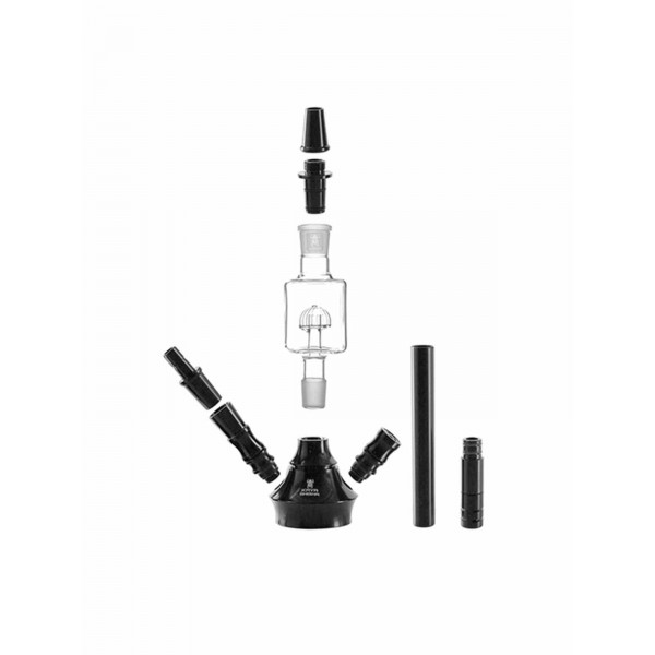 Kaya Shisha Clear ELOX 580 BORO Sebulba Cut Square Schwarz 2S teile