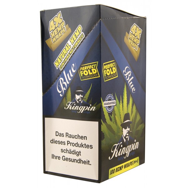 KINGPIN Hemp Wrap Blue 100er Box