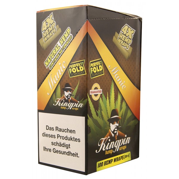 KINGPIN Hemp Wrap Manic, 100er Box