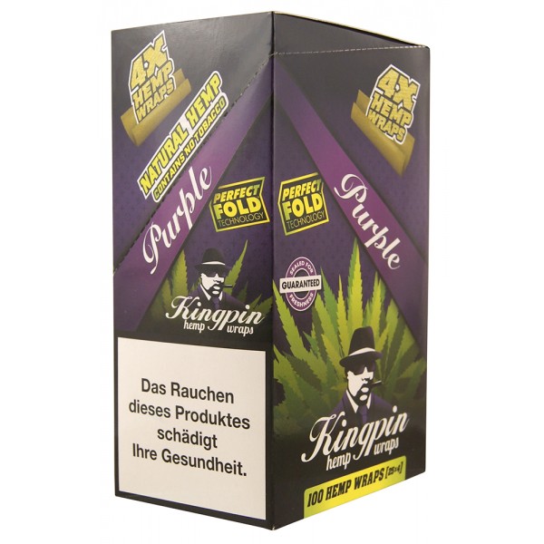 KINGPIN Hemp Wrap Purple 100er Box