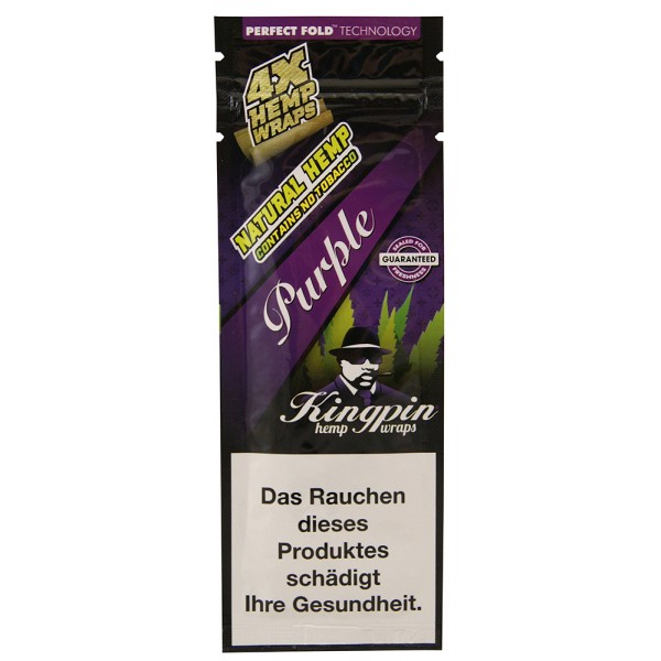 KINGPIN Hemp Wrap Purple 100er Box