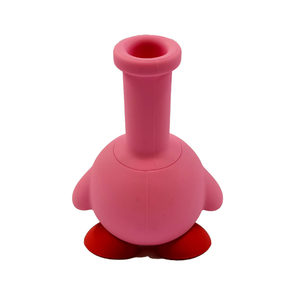 Minibong "Cute Pink Creature" aus Silikon 14 cm