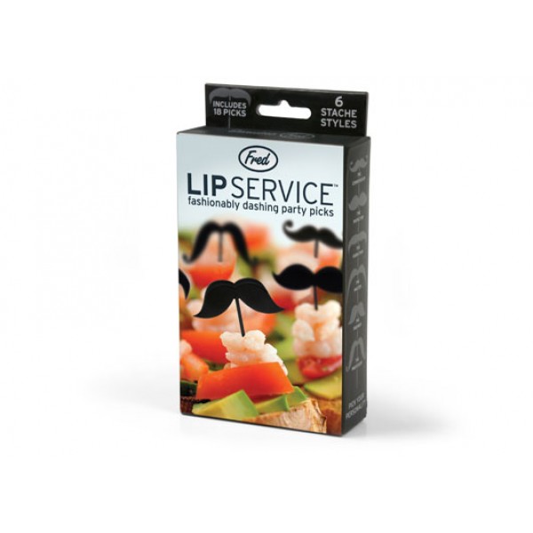 Lip Sevice Mustache Picks Fingerfood Picker (FRED)