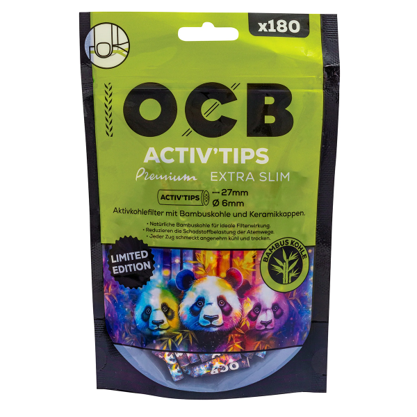 OCB Activ´Tips Bamboo Extra Slim 6mm 180er Beutel Limited Edition