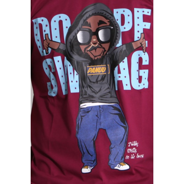 PANUU Swagger Tee (burgund), T-Shirt Print