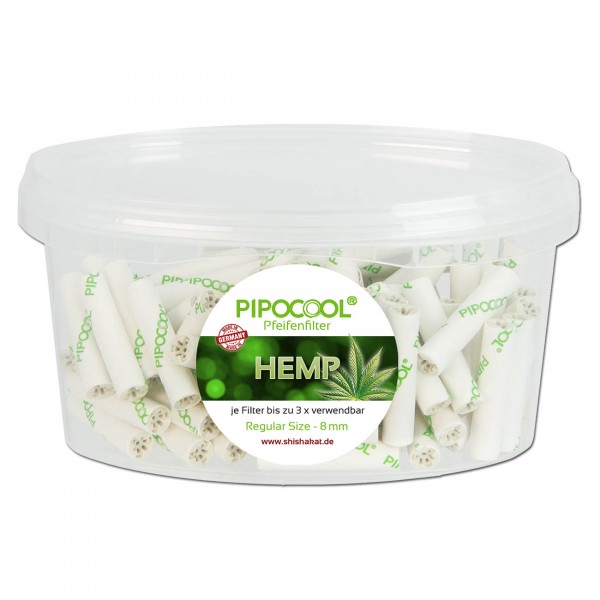 Pipocool Kieselerde Filter Hemp 8 mm 100er