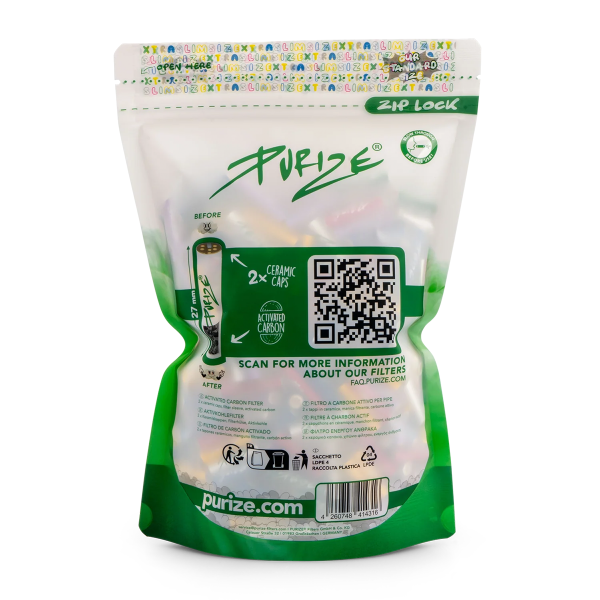 500 PURIZE XTRA Slim Size Aktivkohle Filter 6 mm