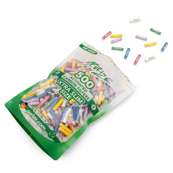 500 PURIZE XTRA Slim Size Aktivkohle Filter 6 mm