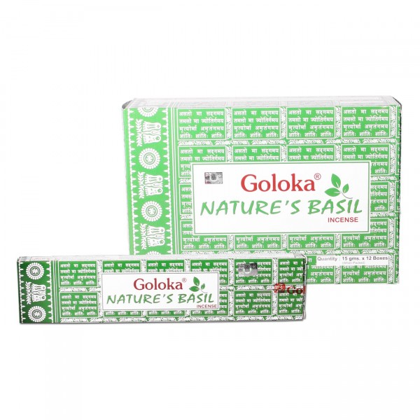 Goloka Räucherstäbchen Nature's Basil 15 g