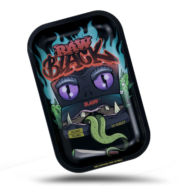 RAW Black Rolling Tray "Monster" Drehunterlage small