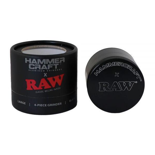 RAW Hammercraft Alu Grinder Schwarz Large Ø 60 mm 4-teilig 