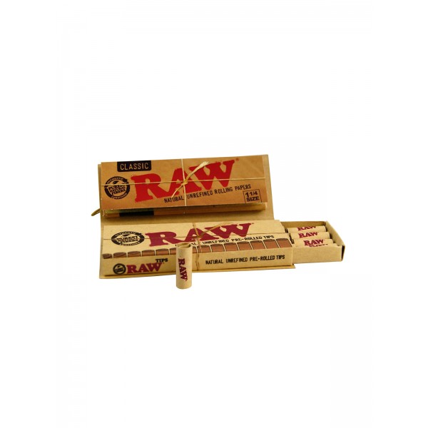 RAW Connoisseur 1 1/4 + prerolled Tips