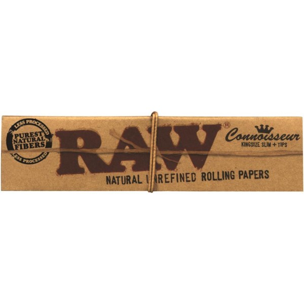 RAW Connoisseur French Kingsize Slim + Tips Papers Heftchen  einzeln