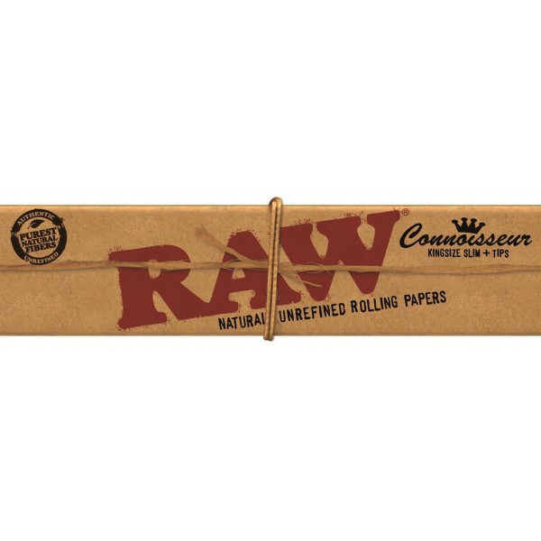 RAW Connoisseur Kingsize Slim + Tips Papers Heftchen einzeln