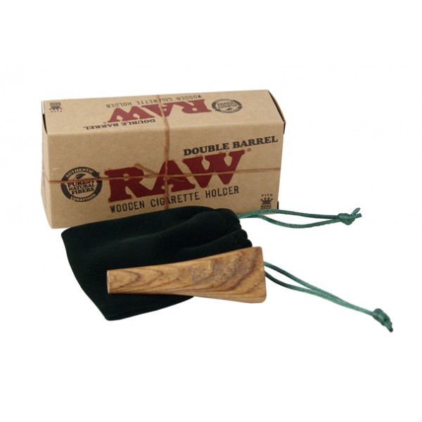 RAW DOUBLE BARREL Holz Zigarettenhalter King Size