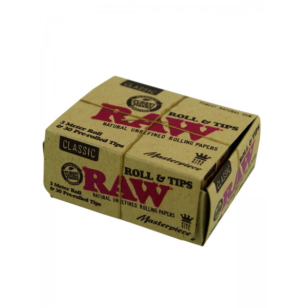 RAW Masterpiece Rolls mit Prerolled Tips 12er Box